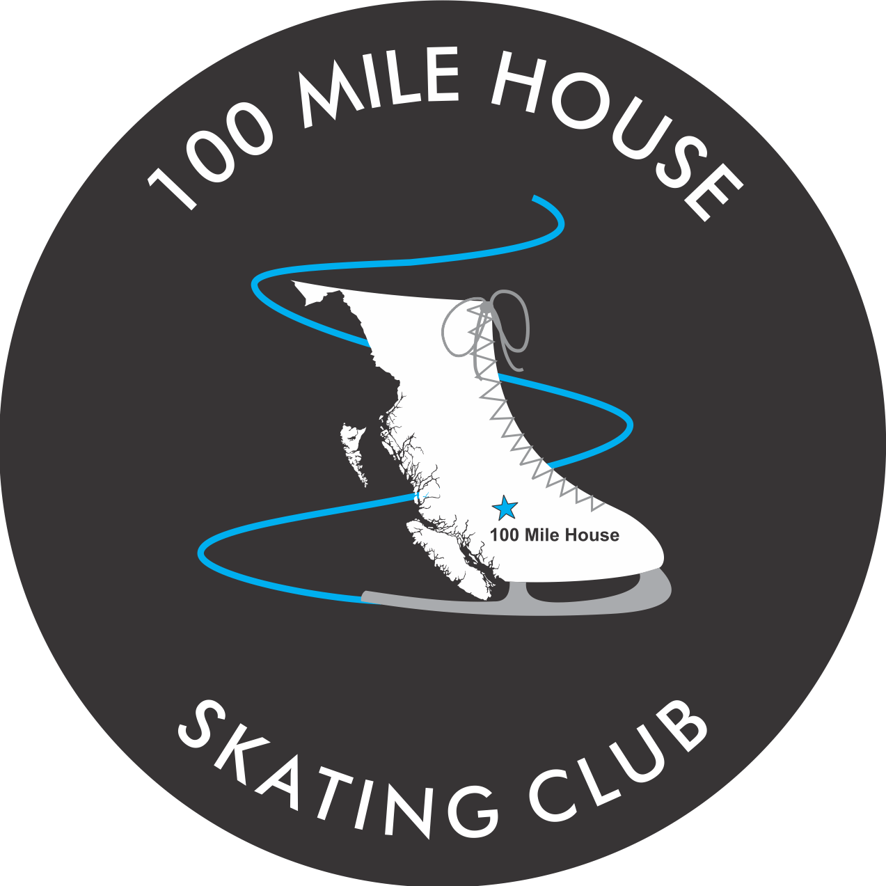 100 Mile House & District Figure Skating Club logo